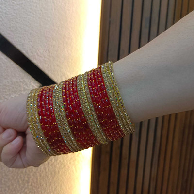 Kaab Glass Bangle Set(Pack of 24)