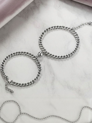 Dressberry Alloy Silver Bracelet Set(Pack of 2)