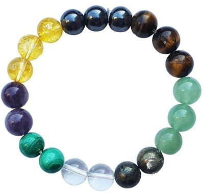 VIBESLE Pyrite, Stone, Amethyst, Tiger's Eye, Clear Quartz, Green Jade Crystal Bracelet