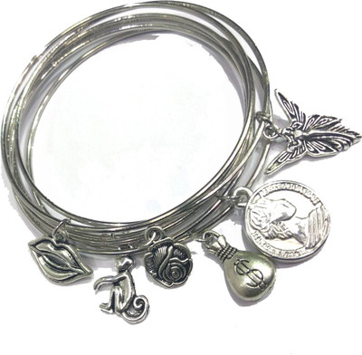 Gurjari Jewellers Metal Silver Bangle Set(Pack of 6)