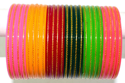 Handloom Creations Plastic Bangle Set(Pack of 10)