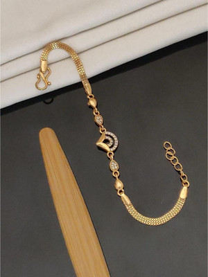 GlanzReich Brass Zircon Gold-plated Bracelet