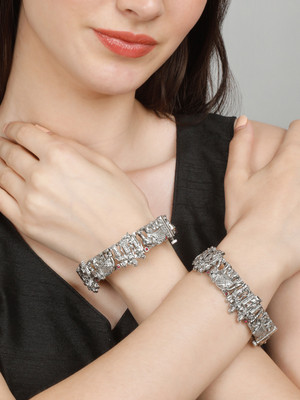 ANOUK Alloy Silver Bangle(Pack of 2)