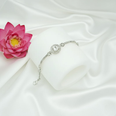 JDENTERPRISES Alloy Cubic Zirconia Silver Cuff