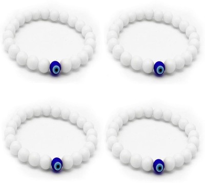 navjai Stone, Crystal Beads, Pearl, Quartz Bracelet(Pack of 4)