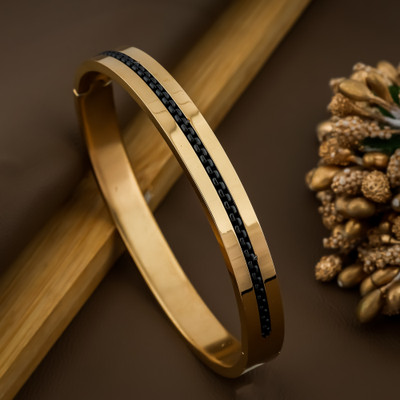 Nikza Exclusive Stainless Steel Gold-plated Kada