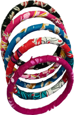 Soundarya boutique Fabric Bangle Set(Pack of 5)