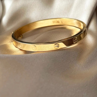 Alvara jewels Stainless Steel Gold-plated Kada