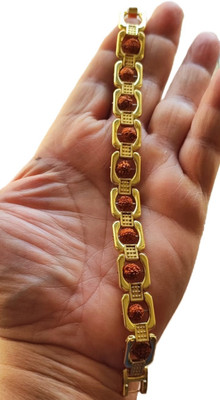 SoftTouchy Rudraksha Gold-plated Charm Bracelet