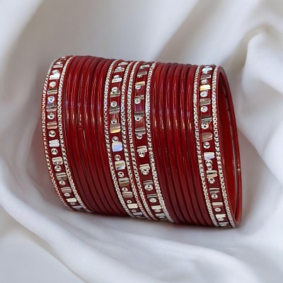 priya kangan Glass Enamel Bangle Set(Pack of 10)