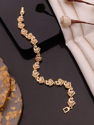 ARYA JEWELLS Alloy Diamond Gold-plated Bracelet