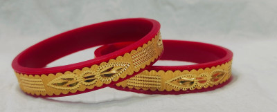SHREE BIJAY Plastic Gold-plated Bangle Set
