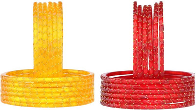 ARENTERPRISES Glass Bangle(Pack of 10)