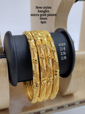 gb creation Brass Gold-plated Bangle(Pack of 4)