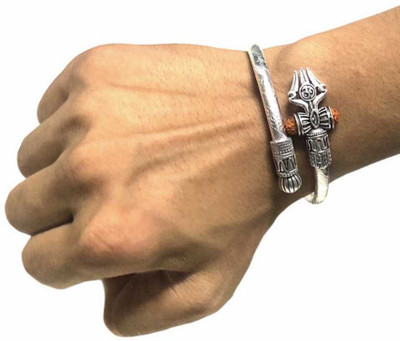 White Chimes Brass Silver Coated Kada