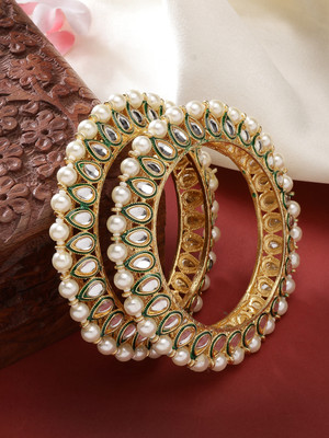 NVR Alloy Gold-plated Bangle Set(Pack of 2)