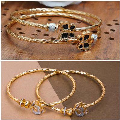 GEMINI FASHION HUB Brass Bracelet(Pack of 4)