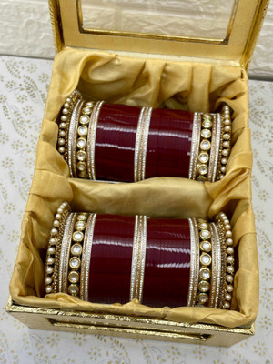 LYBASHINE Plastic Cubic Zirconia Gold-plated Chudas(Pack of 2)