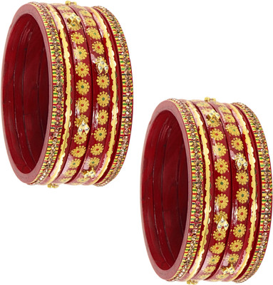 ZULKA Lac Pearl Bangle Set(Pack of 12)