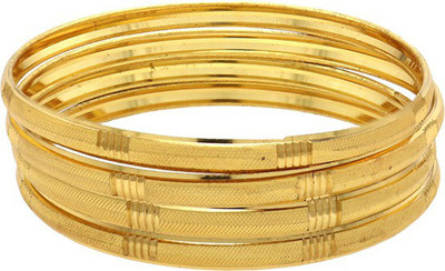 moonplus Metal Gold-plated Bangle Set(Pack of 4)