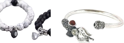 White Chimes Alloy Silver Bracelet(Pack of 4)