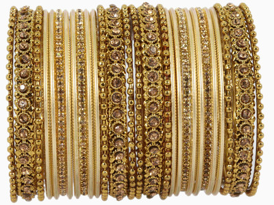 NMII Metal, Fabric Bangle Set(Pack of 28)