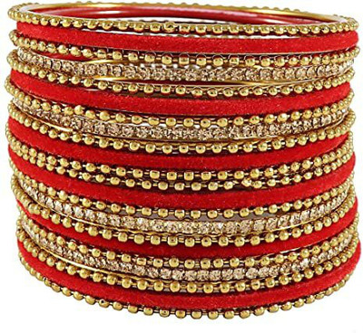 DONERIA Metal Zircon Bangle Set(Pack of 22)