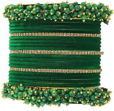 NMII Metal Pearl, Diamond, Zircon Gold-plated Kada(Pack of 21)