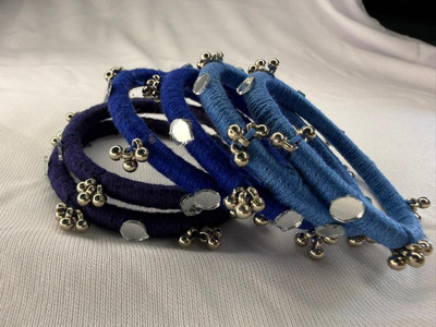 Molik Creation Fabric Bangle Set(Pack of 6)