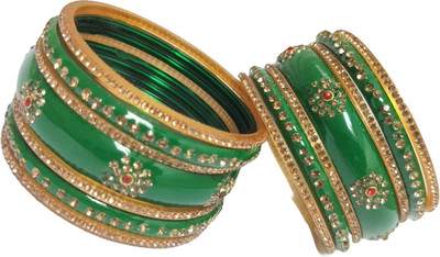 Vjy Glass Zircon Bangle Set(Pack of 2)