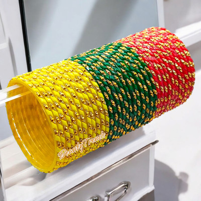 Suhagan Glass Bangle Set(Pack of 36)
