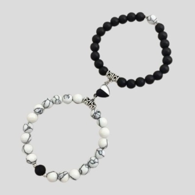 HouseOfCommon Metal, Dori, Alloy, Stainless Steel Silver, Platinum, Enamel, Sterling Silver, Black Silver Bracelet