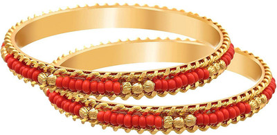 FFC-FASHION FOR CHOICE Copper Gold-plated Bangle Set(Pack of 2)