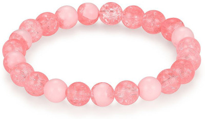 Feminique Jewels Rose Quartz, Crystal, Alloy Beads, Diamond, Crystal, Quartz Bracelet