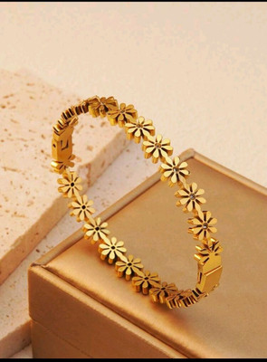 Jewel stories Stainless Steel Gold-plated Kada
