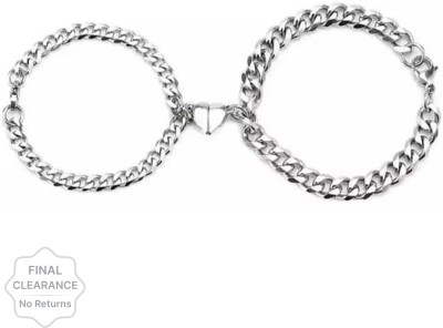 SHOPPINGBUG Alloy Silver Bracelet(Pack of 2)