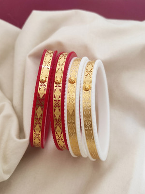 ZR JEWELS Brass, Plastic Gold-plated Shakha Pola(Pack of 4)