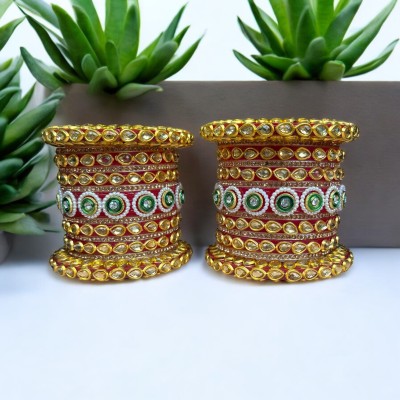 Hamna Plastic Zircon Bangle Set(Pack of 2)