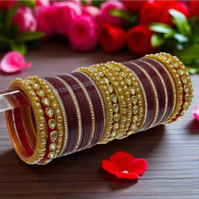 Vjy Plastic Beads, Crystal Chudas(Pack of 2)