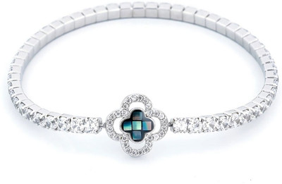 sterling sutra Silver Zircon Silver Bracelet