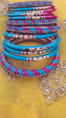 rcl Lac Ruby Gold-plated Bangle Set(Pack of 10)