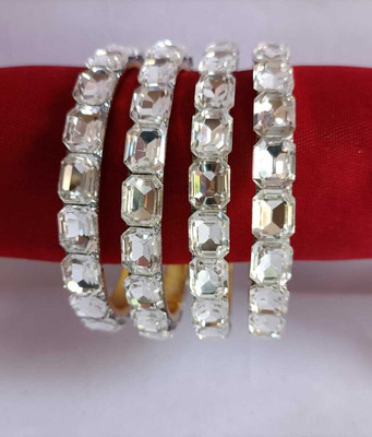 Arshal creation Alloy Crystal Bangle Set(Pack of 4)
