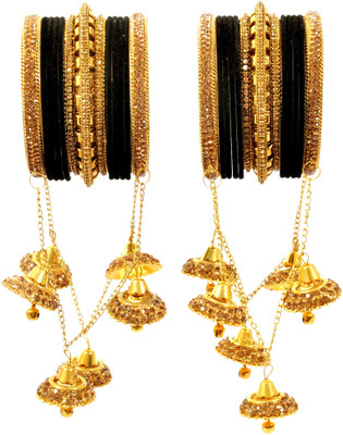 ZINEKA Metal Gold-plated Bangle Set(Pack of 22)
