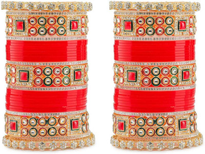 SBS Alloy Beads, Pearl, Cubic Zirconia Gold-plated Chudas(Pack of 62)