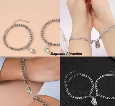 JS Enterprises Stainless Steel Bracelet Set(Pack of 2)