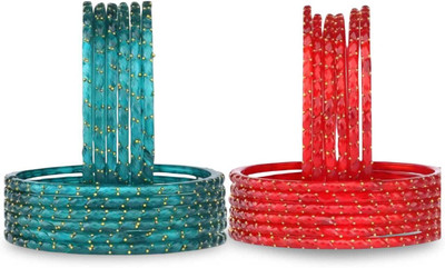 ARENTERPRISES Glass Bangle(Pack of 10)