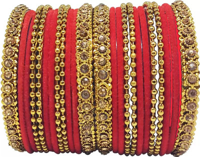 Terraband Alloy Crystal Bangle Set(Pack of 24)