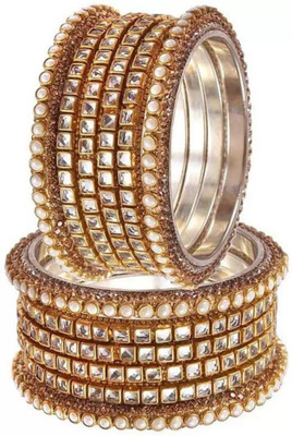 DONERIA Metal Beads Bangle Set(Pack of 12)