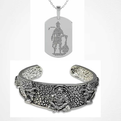 riseabove Metal Silver Kada(Pack of 2)