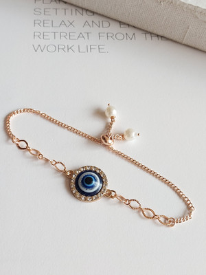 OCTAGON HUB Brass, Metal, Alloy Cubic Zirconia Gold-plated Charm Bracelet